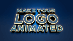 Glowing 3D text on a dark background that says Glowing 3D text on a dark background that says