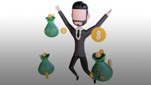 custom 3D animation of a man happy jumping due to high game development ROI custom 3D animation of a man happy jumping due to high game development ROI