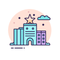 pngtree building and star in a colorful shape vector illustration png image 6918653 1