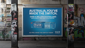 an ad for Oral B an ad for Oral B