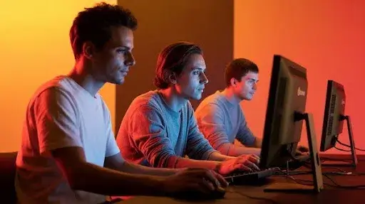 Animators working on rendering projects Animators working on rendering projects