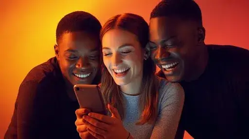 People watching a reel on Facebook People watching a reel on Facebook