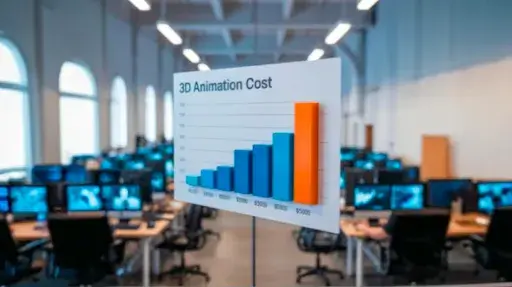 a chart showing 3D animation cost a chart showing 3D animation cost