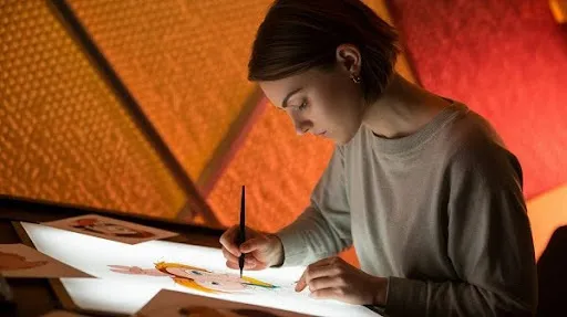An animators drawing on paper An animators drawing on paper