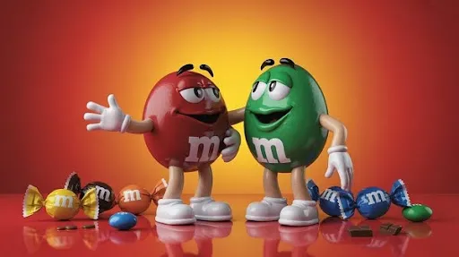 An example of M&M’s talking candies An example of M&M’s talking candies