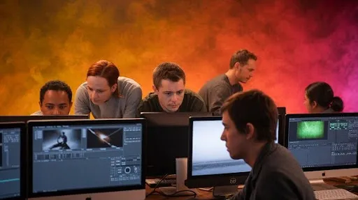 Animators using different software tools Animators using different software tools