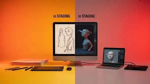 Staging in 2D animation and 3D animation Staging in 2D animation and 3D animation