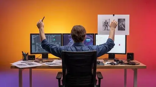 A professional handling the responsibilities of a game director and a creative director A professional handling the responsibilities of a game director and a creative director