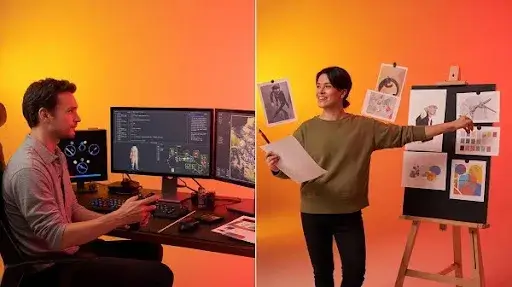 A visual representation of core difference between a game director and a creative director A visual representation of core difference between a game director and a creative director